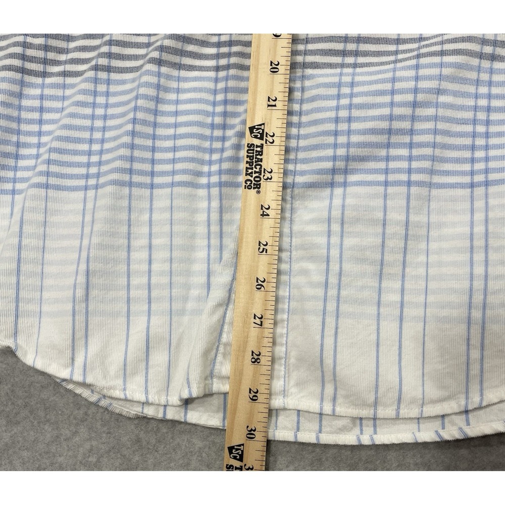 Tommy Bahama Shirt‎ Men's Medium Long Sleeve Coastline Cord Corduroy Plaid Blue - Picture 6 of 13